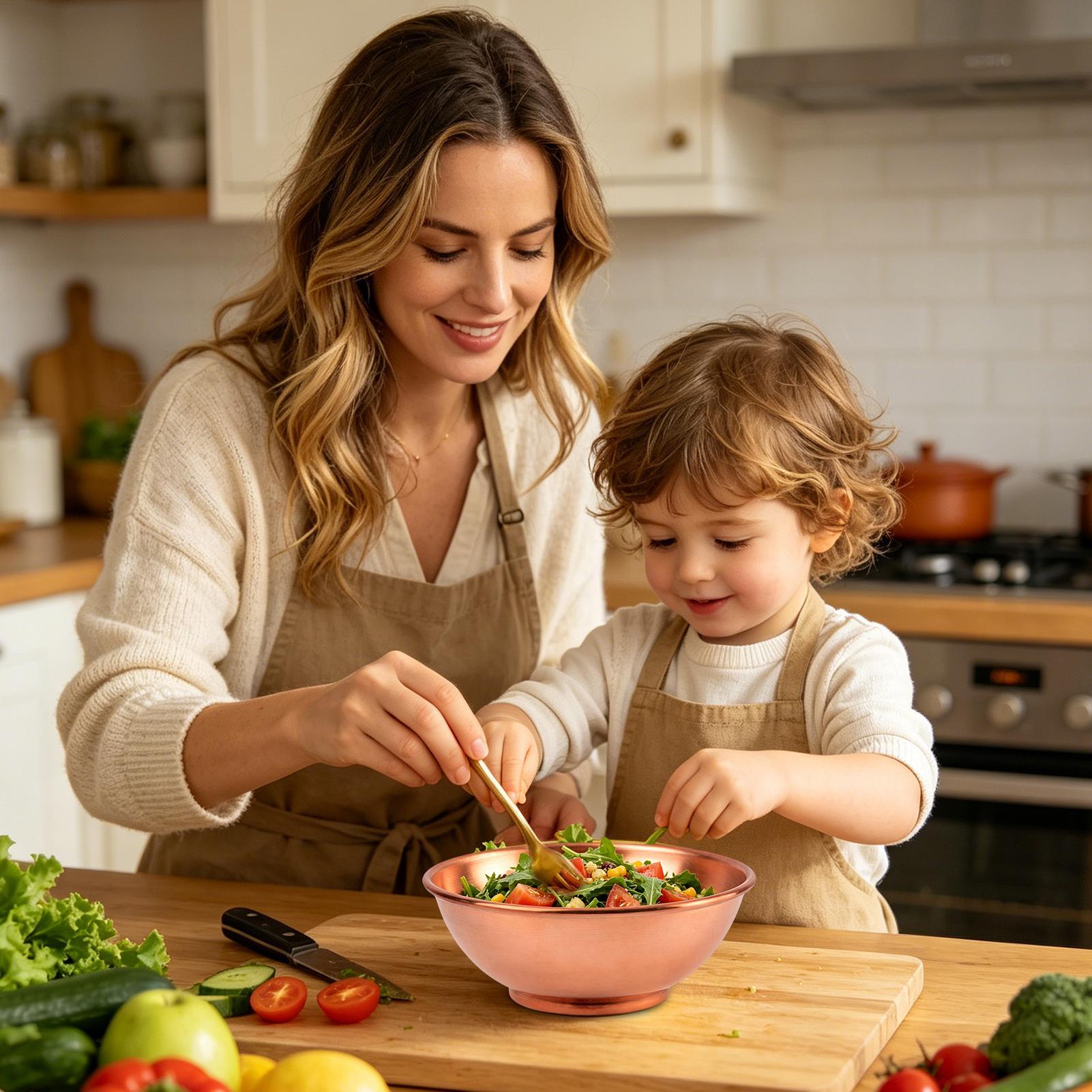 وعاء نحاسي كبير للخلط وتخزين ا - مراجعة Home Cooking Food وسعره