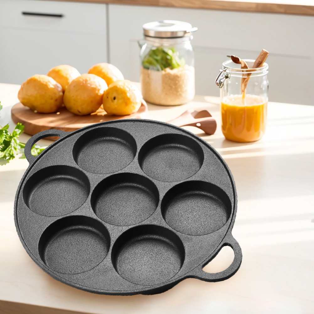 مقلاة حديدية بـ 7 فتحات غير لا - مراجعة Crepe Pan Nonstick وسعره