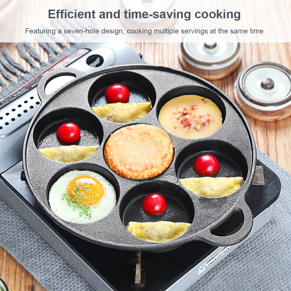 مقلاة حديدية بـ 7 فتحات غير لا - مراجعة Crepe Pan Nonstick وسعره