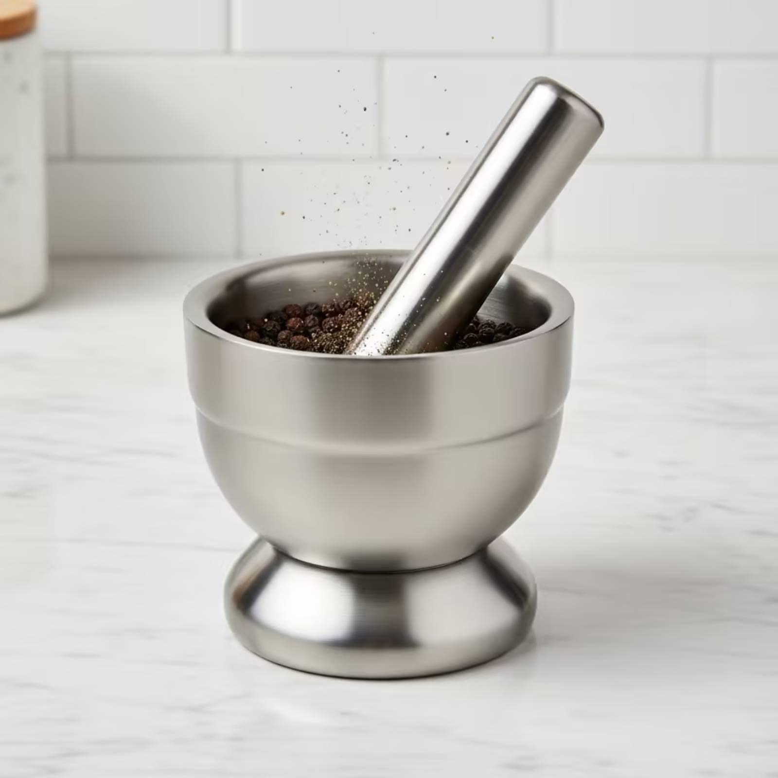 مدقة وهاون مع غطاء، طقم طحن مت - مراجعة Home Cooking Usa وسعره