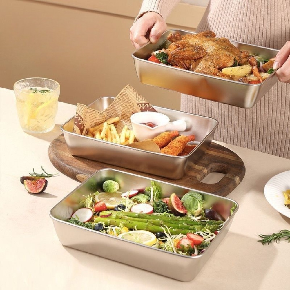 صينية تقديم من الفولاذ المقاوم - مراجعة Home Cooking Food وسعره
