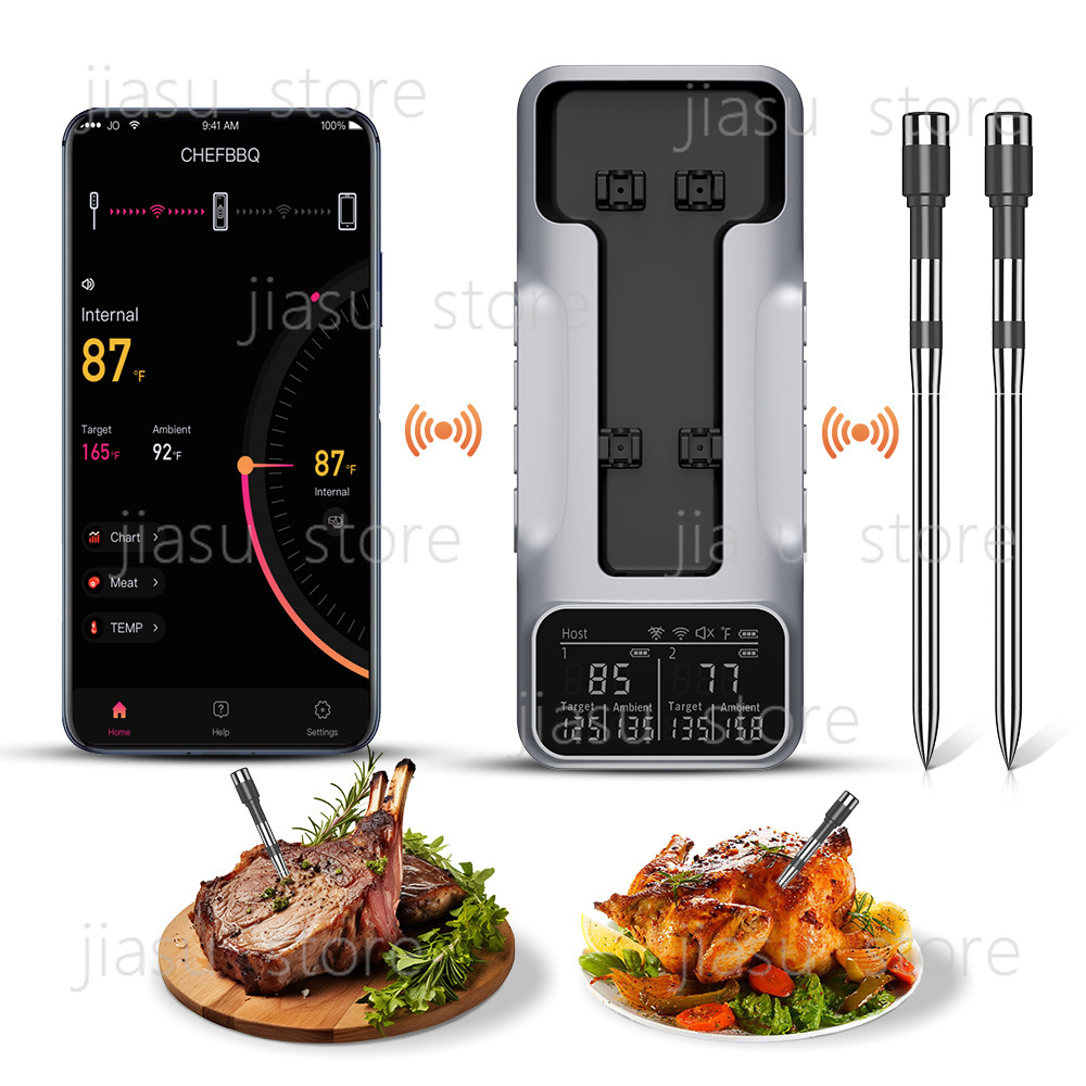 ترمومتر شواء بلوتوث محدث لعام  - مراجعة Home Cooking App وسعره